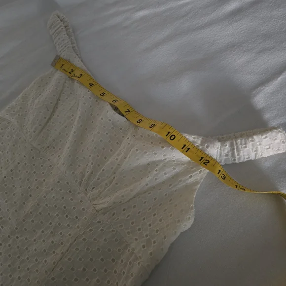 Nwt Free People Berry Kiss Mini Dress Cream Eyelet Off Shoulder Coquette Coastal - Picture 10 of 16